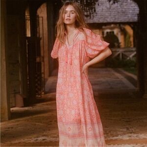 Spell & the Gypsy Love Story Short Sleeve Boho Dress Red Coral